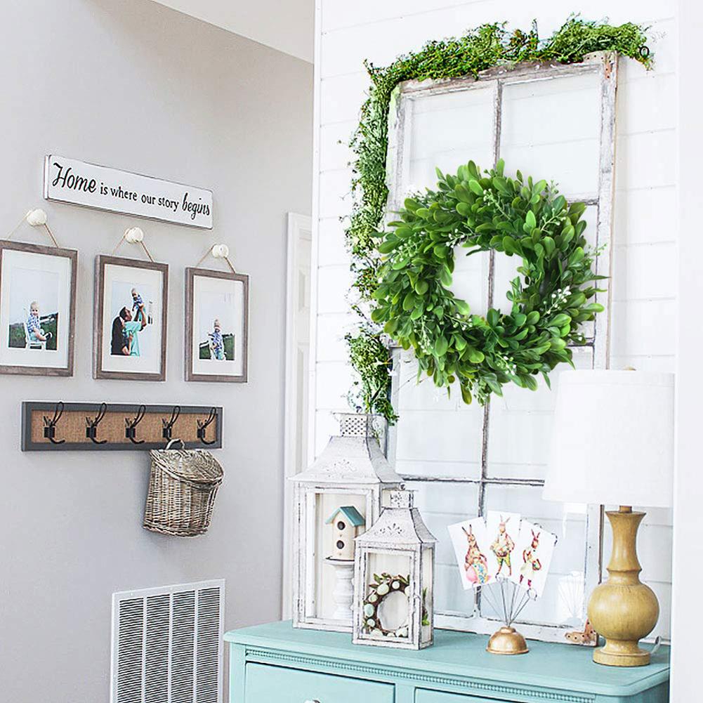 30 см искусственные зеленые листья венок ягодная гирлянда передняя дверь окно настенный декор