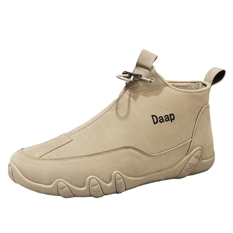 Новые повседневные туфли для мужчин, роскошные мужские ботильоны с круглым носком, легкие туфли для ходьбы, удобные высокие кроссовки для мужчин