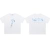 Cross-border new graffiti letter printing European and American street trendy brands loose and versatile casual men's and women's short-sleeved round