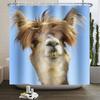 Cute Funny Lama Alpaca Shower Curtain Fun Cartoon Animals Cactus Shower Curtains for Bathroom Home Decor Waterproof Bath Curtain