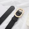 Женский ремень Trend Gold Oval Buckle Belt Casual Versatile Belt Pu Belt Cheap Belt Para With Jeans, Gift For Mother or Girl