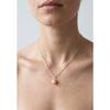 Pendentif - Pearls &amp; Colors - Véritable Perle de Culture Rose 9-10 mm - Or Blanc 375/1000 - Chaîne Argent 42 cm