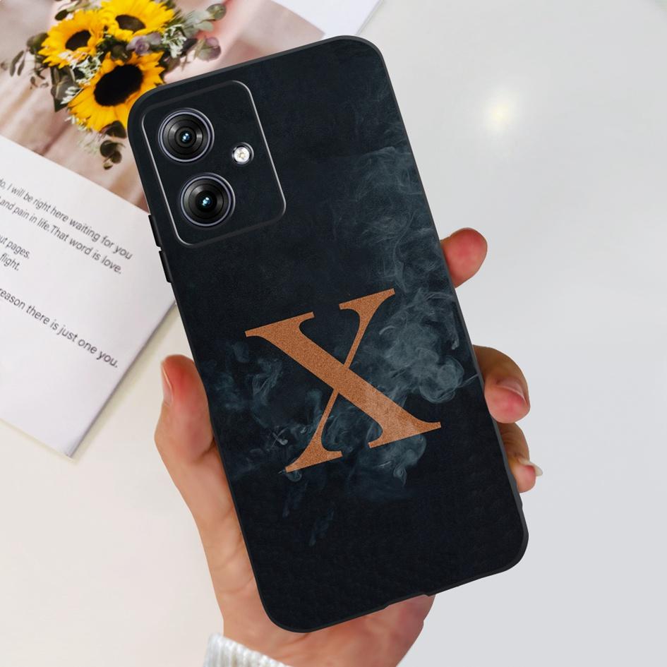 For Motorola Moto G54 G84 5G Case Stylish Flower Letters Soft Couple Phone Cover For Moto G 54 G 84 Fundas MotG54 MotoG84 Bumper