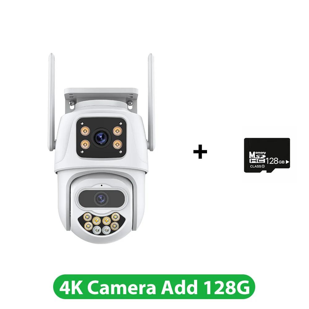 Три объектива, три экрана, Wi-Fi PTZ-камера, 6K 4K HD, уличная IP-камера с автоматическим отслеживанием, камера видеонаблюдения, камера видеонаблюдения P2P ICSEE