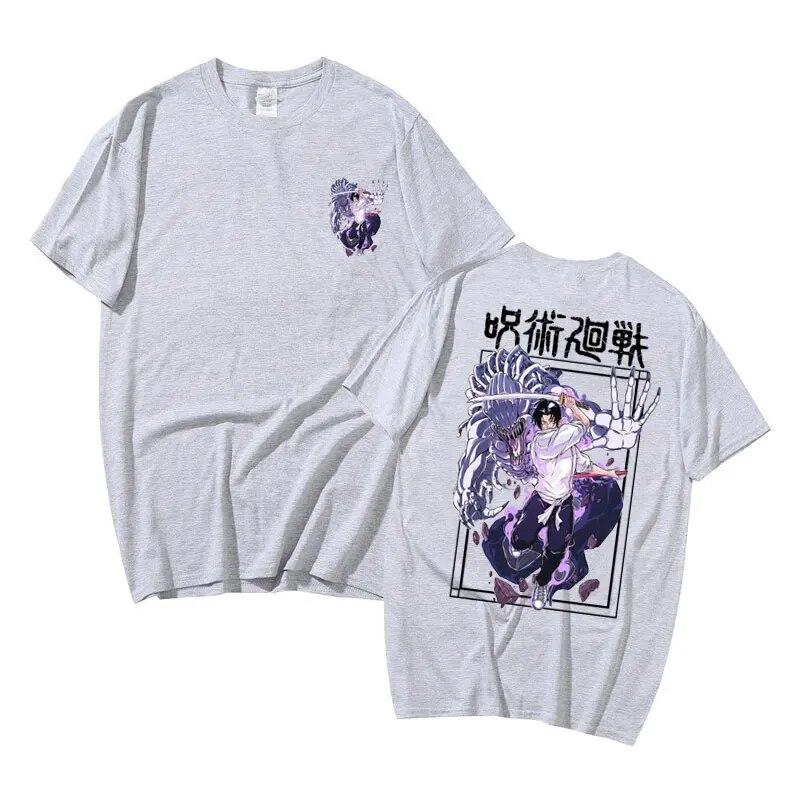 Anime Jujutsu Kaisen Yuta Okkotsu Graphic T-shirts Male Vintage Tshirt Short Sleeve Unisex Women Unisexga Cartoon Oversized T Shirt