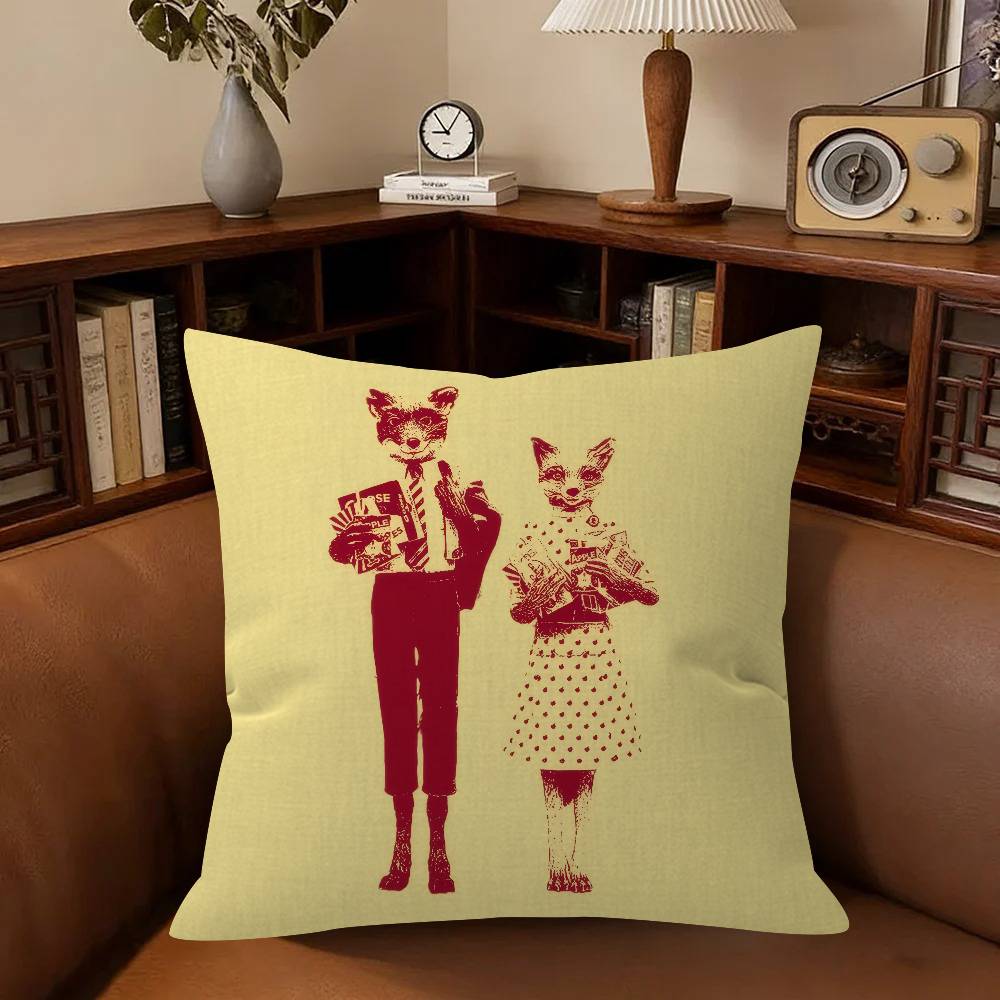 Movie The Fantastic Mr Fox Cushion Cover Decorative Pillow Sofa Home Decor Case Pillow Cases