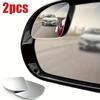 2 Blind Spot Mirrors High Definition Glass Convex Lens Rear View Wide Angle 360 ° Adjustable Auxiliary Mirror