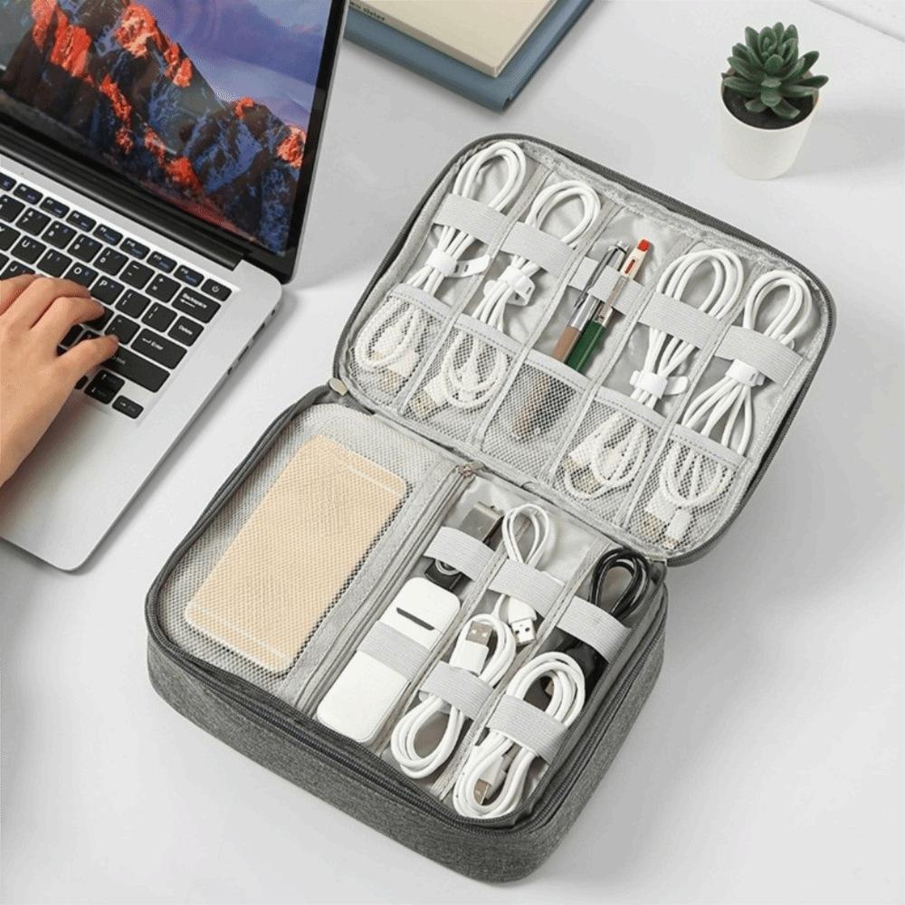 Пылезащитная сумка для цифрового хранения на молнии, предотвращающая царапины, сумка для хранения зарядного устройства, защитная легкая сумка для цифровых аксессуаров