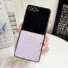 Чехол для телефона Samsung Z Flip - Кожаная текстура с рисунком личи, Защитная крышка однотонного цвета