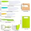 11PCS Kids Cooking Cutter Set Plastic Knives for Toddlers with DIY Peeler and Wooden Cutting Board Rainbow Storage Bag