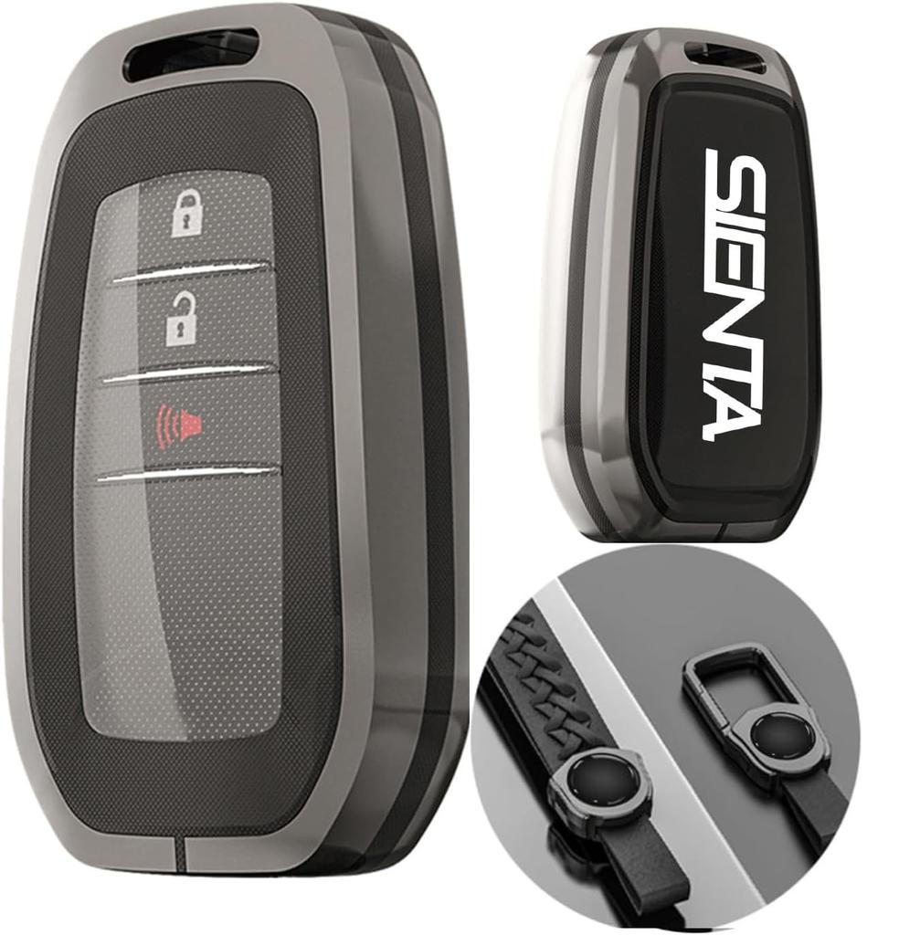 Sienta Car Key Case/Card Key Cover | Compatible with Keychains, Easy Operation, 360° Protection