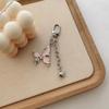 Butterfly Heart Chain Charm Keychains Sweet Cute Pendant Hangings Ornament Keyring Backpack Decoration for Women Girls