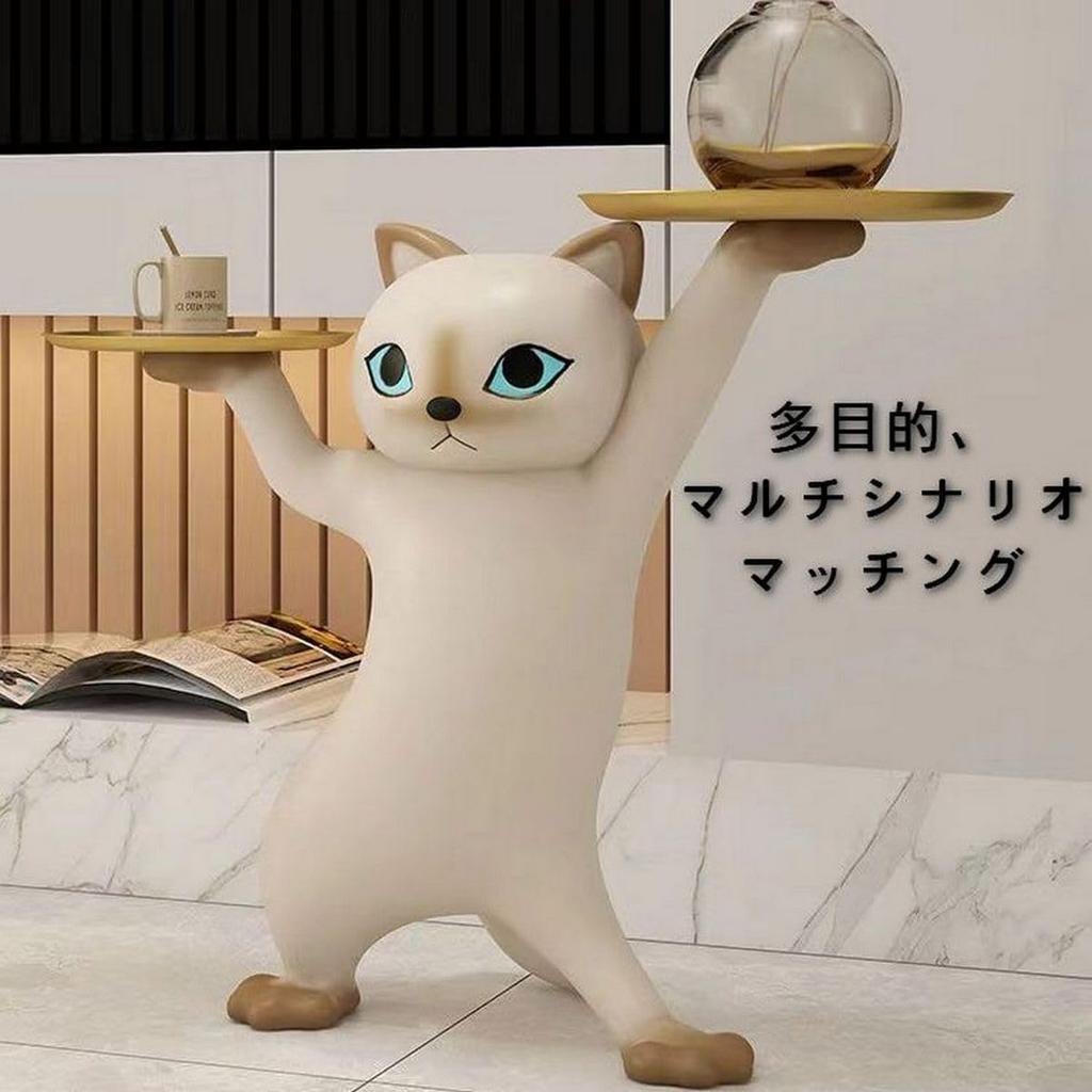 Фигурка Yipyon, украшение, кошка, интерьер, разные товары, держатель для небольших тарелок, вмещает мелкие предметы, ширина 36 см, высота 25 см, глубина 17 см, симпатичный