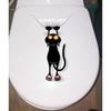 Scratch Cat Забавная наклейка для ванной комнаты и туалета Классические наклейки на стены комнаты