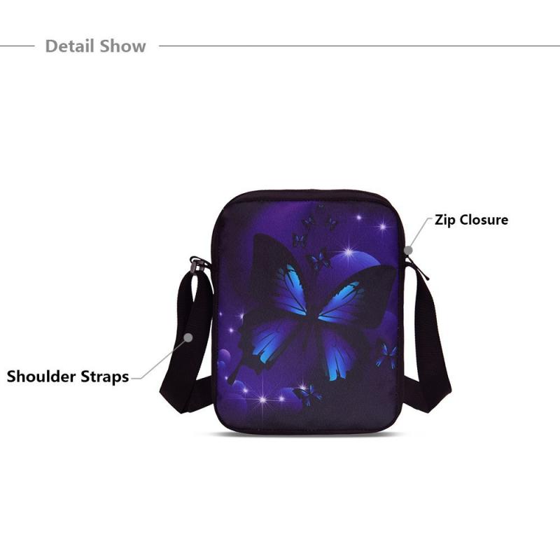 Demon Hunters Printed Crossbody Bag Playful Middle School Teen Lightweight Portable 25*20*5cm