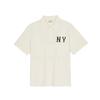 New MLB New York Yankees Overfit Coopers Logo Polo Shirt Unisex Cream 3APQB0353-50CRS