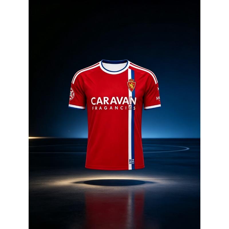26-27 Real Zaragoza Football T-shirt 3D Printed Football Jersey 2026 Summer Sport Breathable Quick-Drying Shirt