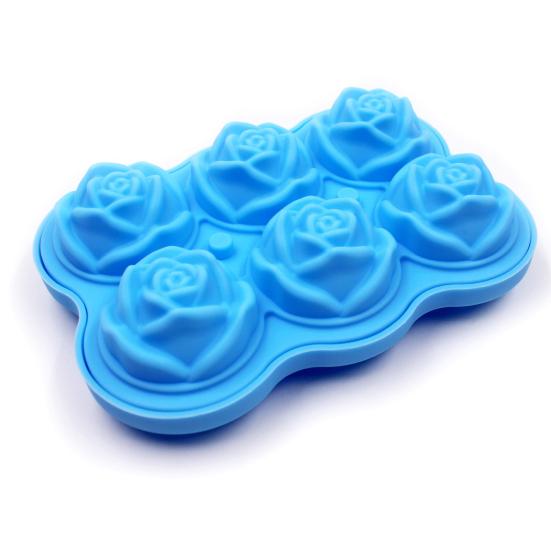 Форма для кубиков льда Yousheng в форме розы, силиконовая форма для коктейлей, не проливающаяся, не выцветающая, для бара