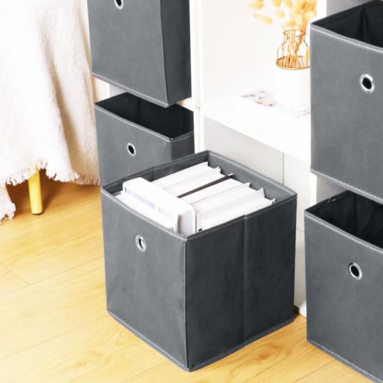 Складной ящик для хранения с ручкой, большая вместимость, складная конструкция, экономящий место, тканевый кубический органайзер для хранения