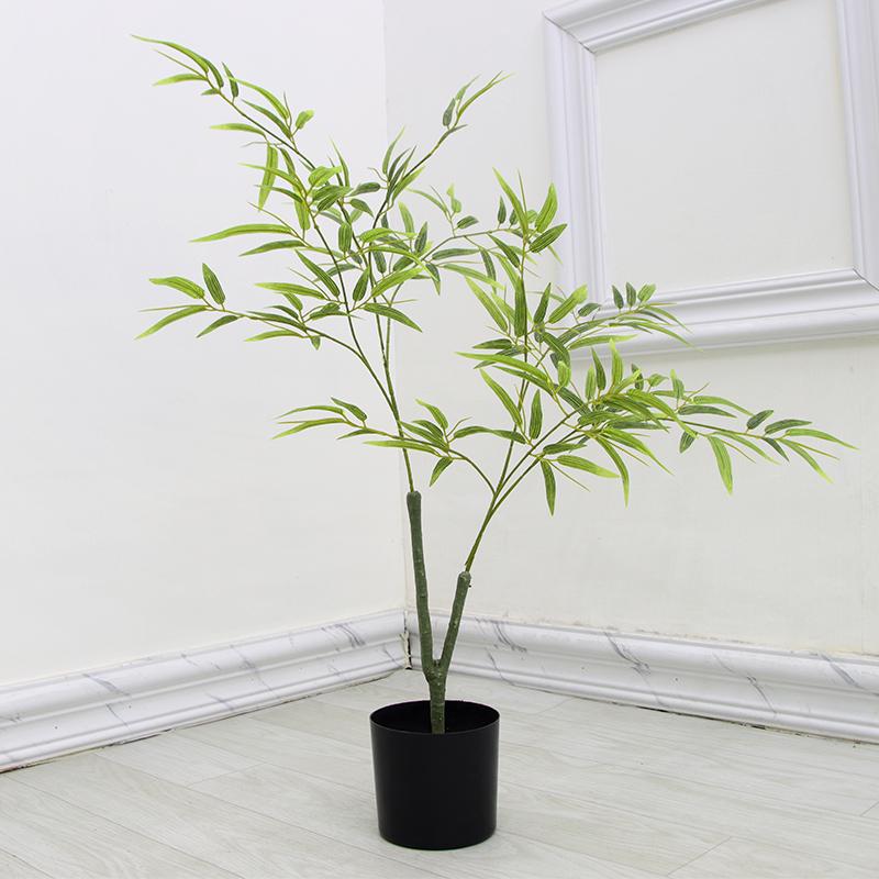 Bamboo Faux Green Plants and Flowers for Indoor Décor