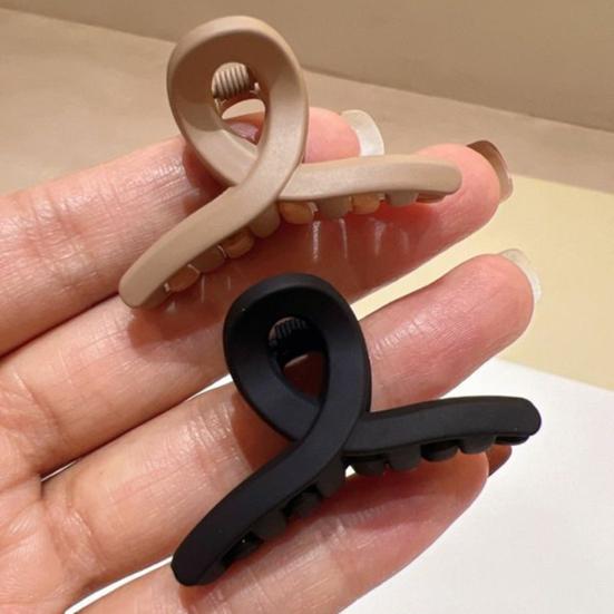 1/2 шт. Пластиковые заколки-крабы для волос с нескользящим надежным захватом, матовые цветные, с переплетающимися зубцами, зажим для волос, аксессуары для волос