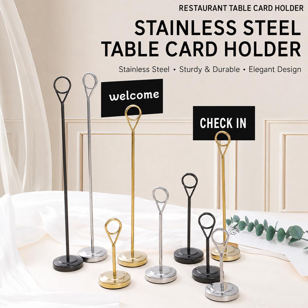 Creative Wedding Metal Holder Vertical Desktop Note Holder Graduation Ceremony Conference Restaurant Hotel License Plate Holder