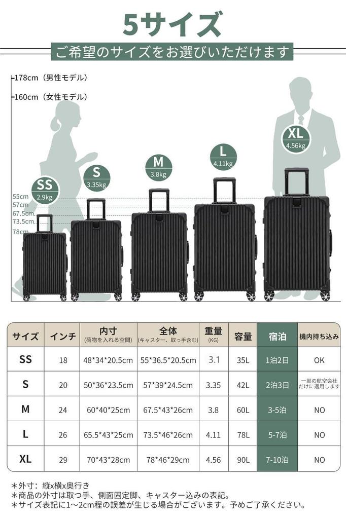 Carry Carry Aluminum Ultra Large TSA Diamond 360 Degree Double Business Large 7 78L Sizes [WanderMore] Suitcase, Case, Bag, Carry-on, Large, Frame,