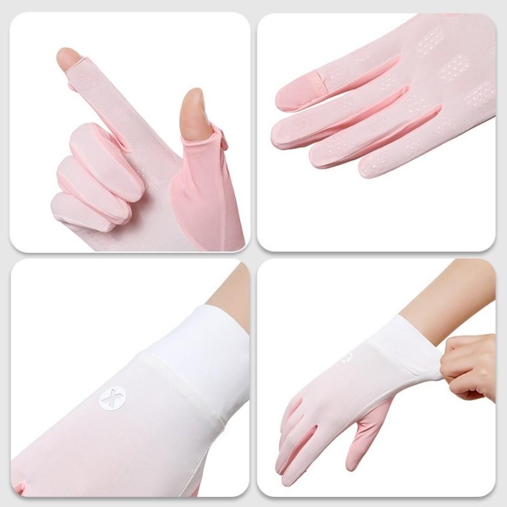 Gradient Sun Protection Gloves Thin Touchscreen Gloves  for Driving,Golf,Hiking