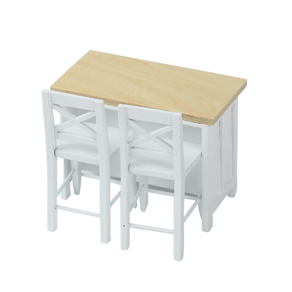 1/12 Миниатюрная мебель для кукольного домика Металлический набор барного стола и стульев для реалистичной демонстрации сцены в кукольном домике