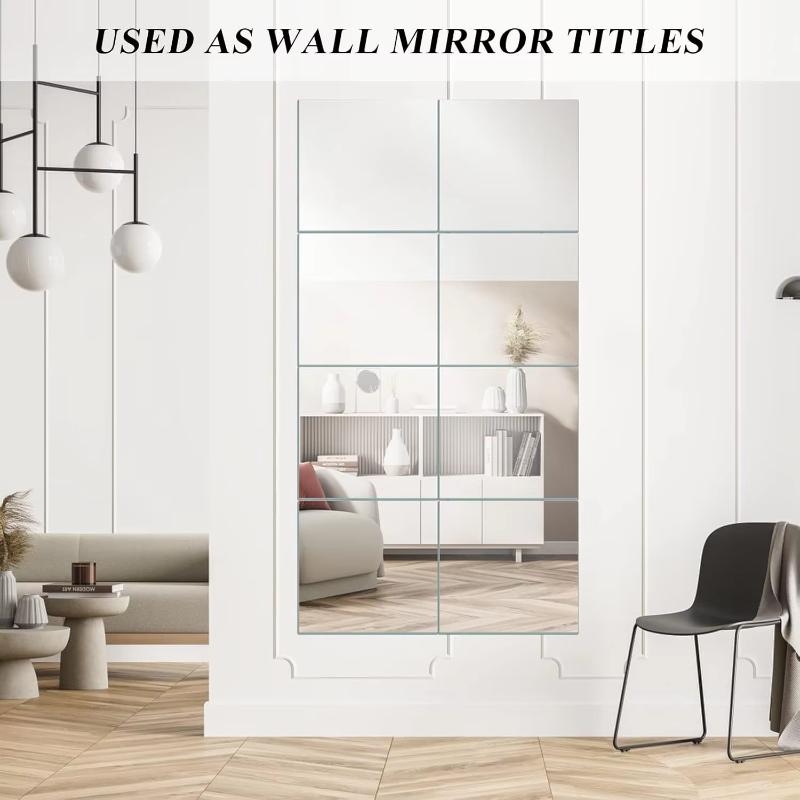 6 шт. - 15 см Квадратные зеркала Подставка для свечей для центральных элементов стола, настенный декор, спальня, ванная комната, домашний декор