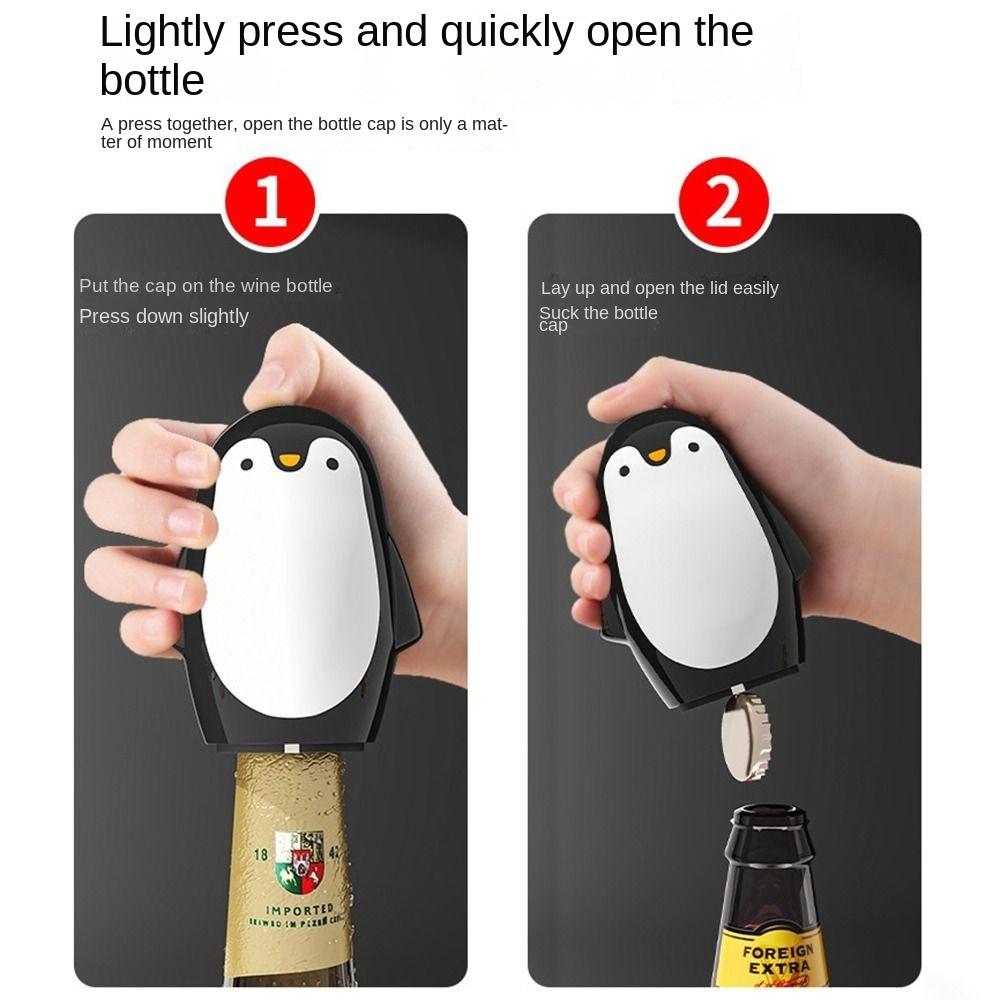 Labor-saving Penguin Bottle Opener Automatic Bottle Cap Remover Restaurants