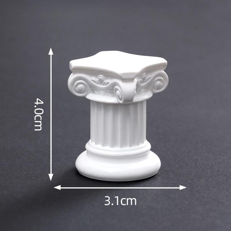 Roman Pillar Greek Column Statue Pedestal Candlestick Stand Figurine Sculpture Indoor Home Dinning Room Garden Scenery Decor