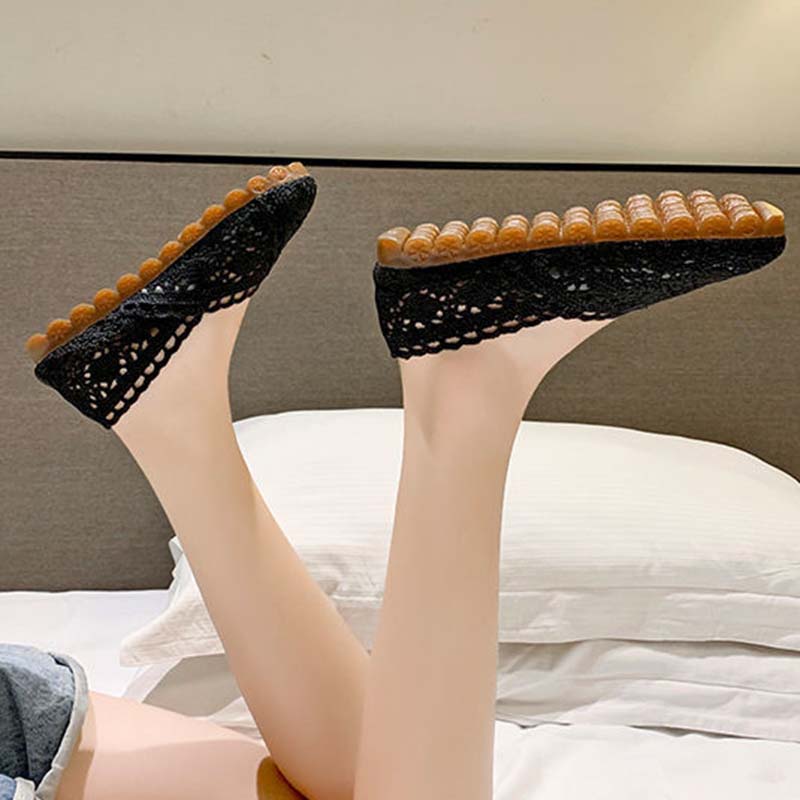 Обувь с сеткой Дышащие сандалии с сеткой Женская тканевая обувь Туфли на мягкой подошве на плоской подошве Винтажный дизайн с вырезами Простой повседневный стиль Весна Лето