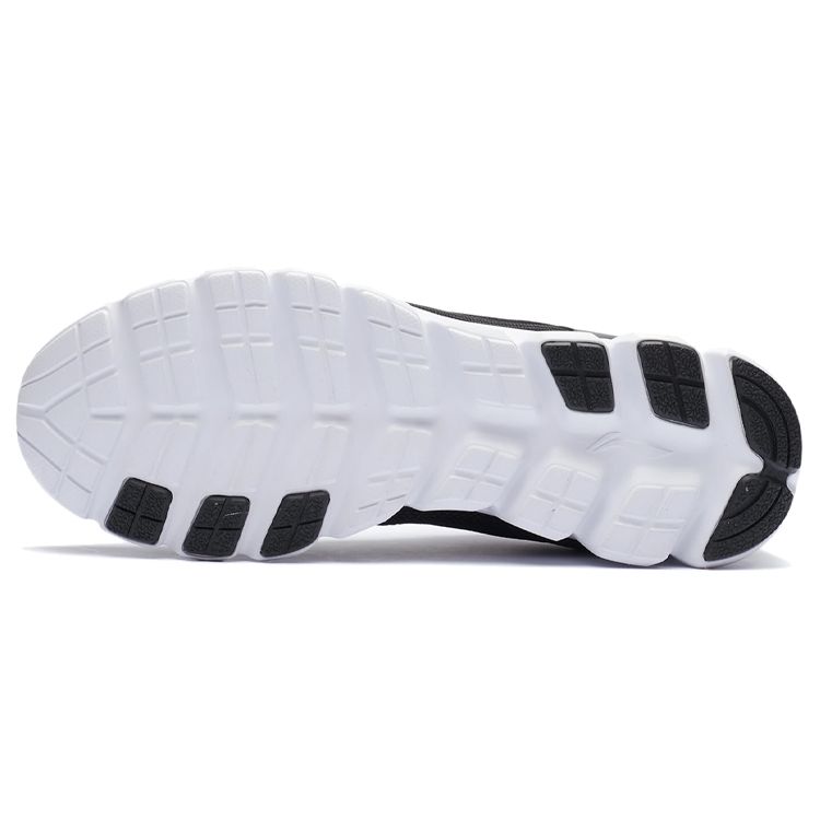 Li-Ning Удобные амортизирующие нескользящие износостойкие дышащие низкие кроссовки для бега мужские кроссовки черные белые ARSR059-1