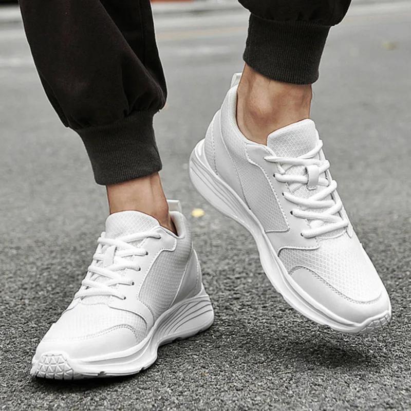 Мужские повседневные кроссовки, увеличивающие рост, летняя мода, дышащая сетка, увеличивающая рост, обувь для мужчин 8 см 6 см, теннисные туфли для мужчин