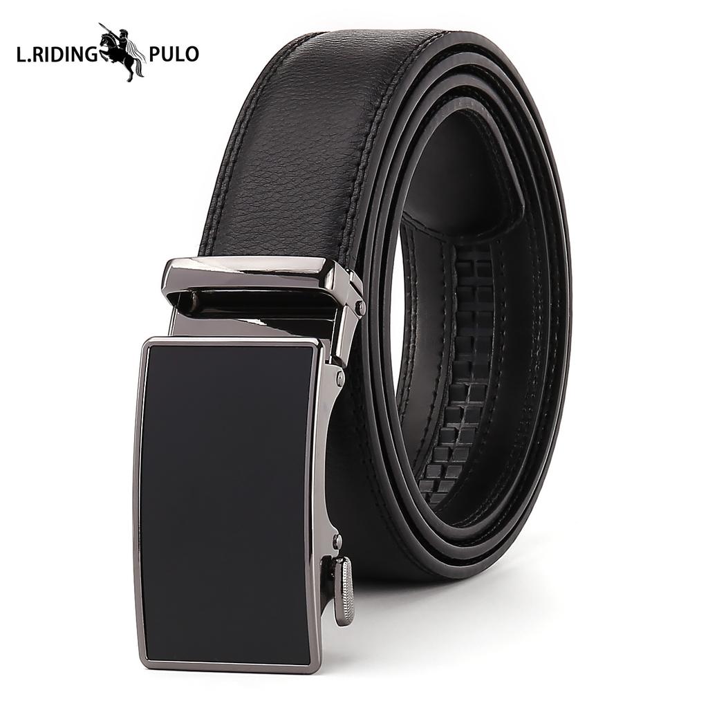 Business Alloy Automatic Buckle Fashion Men's Genuine Leather Belt High-end Simple Belt
