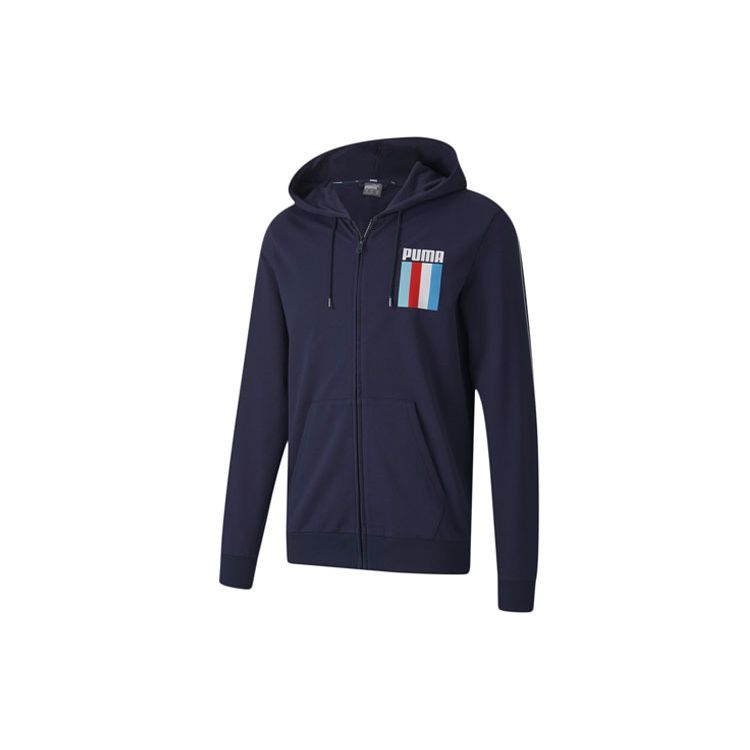 Puma Casual Sports Printed Hooded Jacket Men Outerwear Navy 585062-06