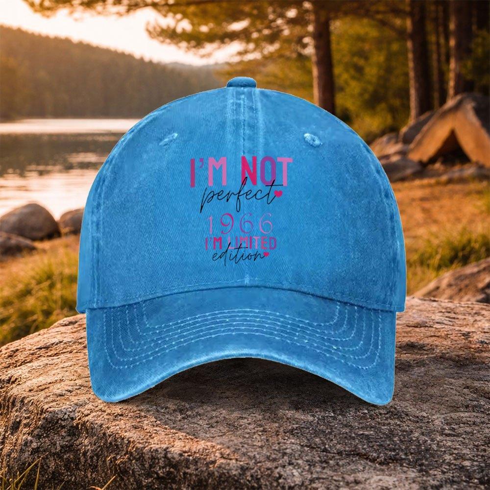 Birthday Print Washed Baseball Cap Unisex Casual Golf Hat Outdoor Daily Wear