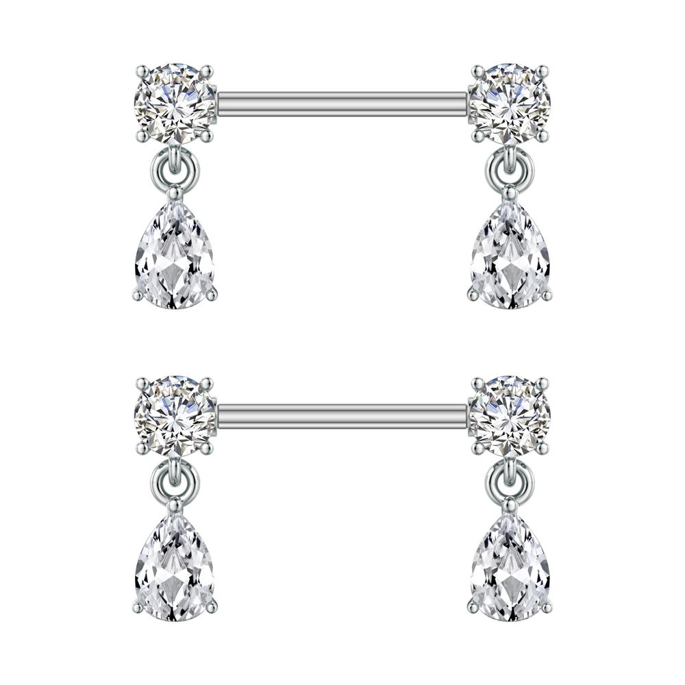 2 шт., милый медведь, бабочка, висячие пирсинг сосков, нержавеющая сталь, крест, звезда, подвесной щит для сосков, штанга для женщин, кольца для сосков