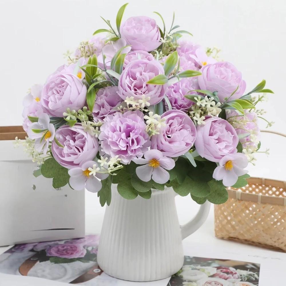 Silk Cloth Artificial Hydrangea Bouquet Photography Props Bridal Bouquet  Home Decor