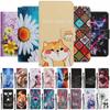 Painted Animal Flower Leather Flip Case For iPhone Huawei Honor OPPO VIVO Ultra Wallet Book Cover
