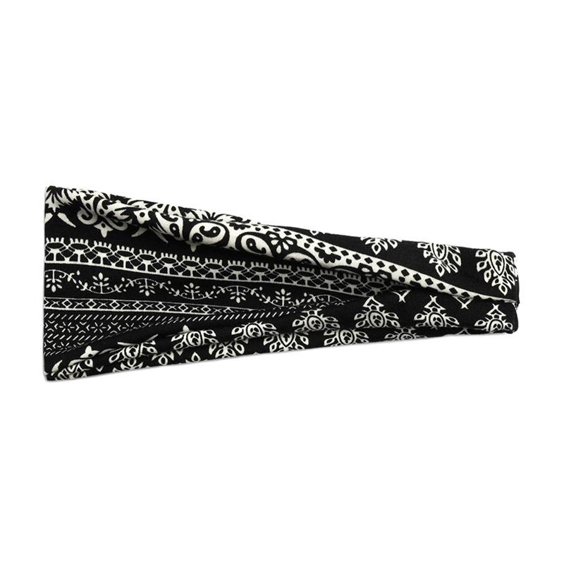 Boho Headbands for Women Fashion Headband Yoga Workout Head Bands Hair Accessories Non Slip Band Sport Headwrap Running Elastic Hairbands