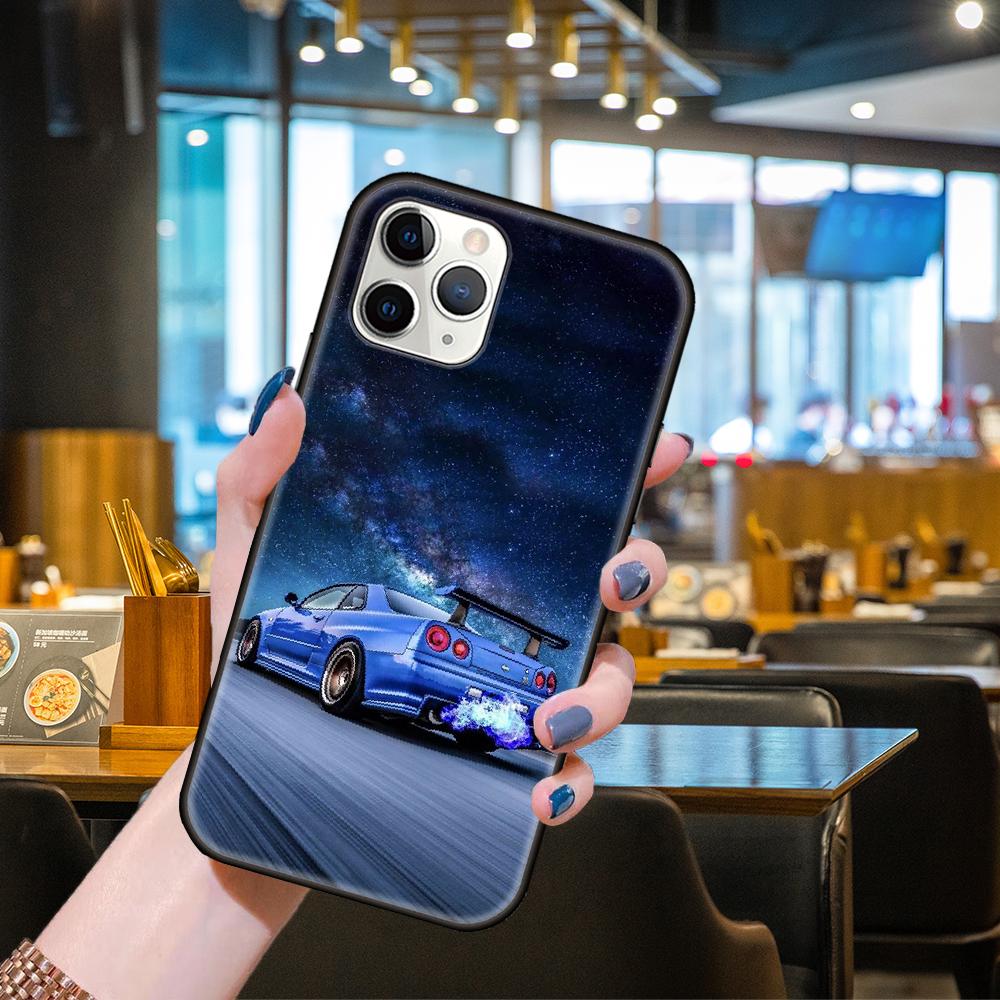 Чехол для телефона Apple IPhone 13 12 11 Mini Pro MAX SE X XS XR 8 7 6 S Plus черный чехол Funda мягкий силиконовый чехол Hoesjes Car GTR