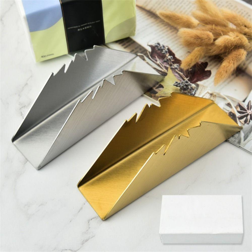 Stainless Steel Vertical Tissue Holder Handicraft Storage Tissue Rack  Dining Table