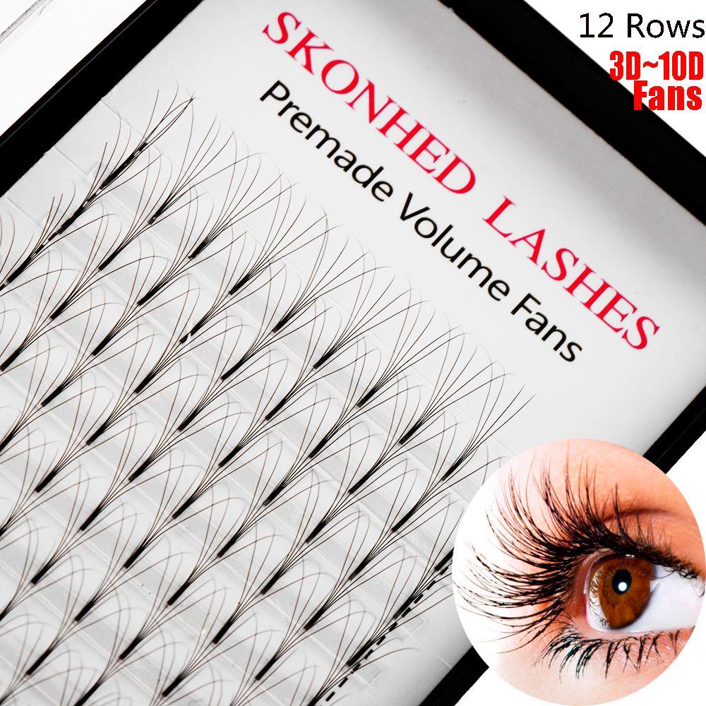 Ручная работа, натуральные длинные CD завитки, готовые объемные веера для наращивания ресниц, толщина 0,07, накладные ресницы