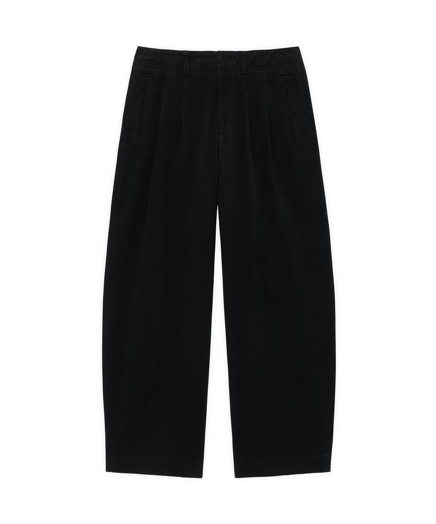 DRAW FIT Arc Semi Balloon Chino Pants [Black]