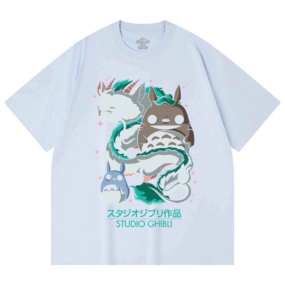 230 Gsm 100% Cotton Ghibli V7 Print Unisex Heavy Cotton T Shirt