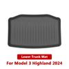 НОВЫЕ Коврики для переднего и заднего багажника Tesla Model 3/Y Highland, TPE ковер, водонепроницаемые, погодоустойчивые накладки, коврики верхнего и нижнего слоя