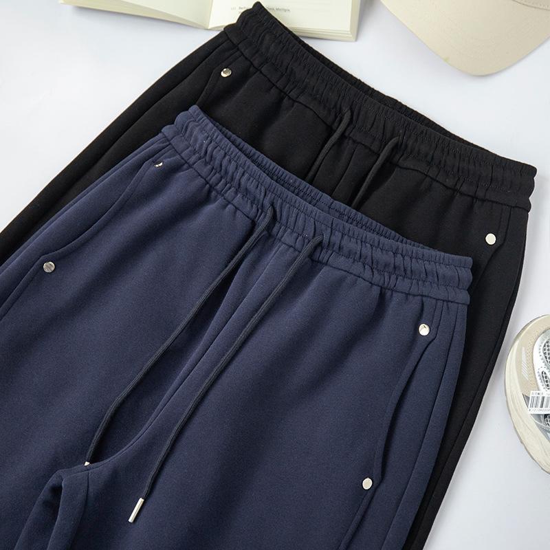 Women's High-Waist Wide Leg Pants, Spring/Autumn 2025 - Black Scimitar Loose Straight Sweatpants