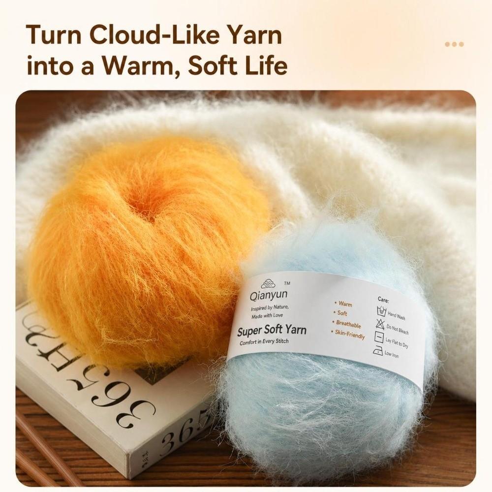 25g Mohair Yarn Soft Fine Thread Plush Yarn New Long Hair Yarn DIY